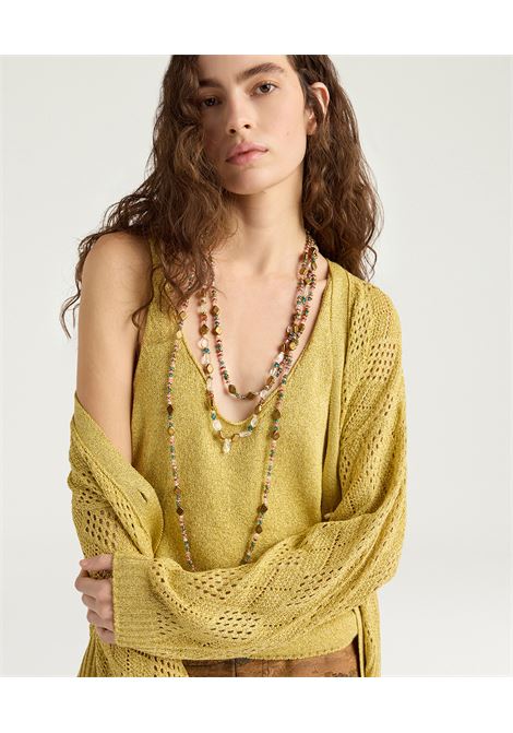 Momonì David Tank Top in Smooth Knit Tape Yarn Lurex - Flat Stitch MOMONI |  | MOKN0050259