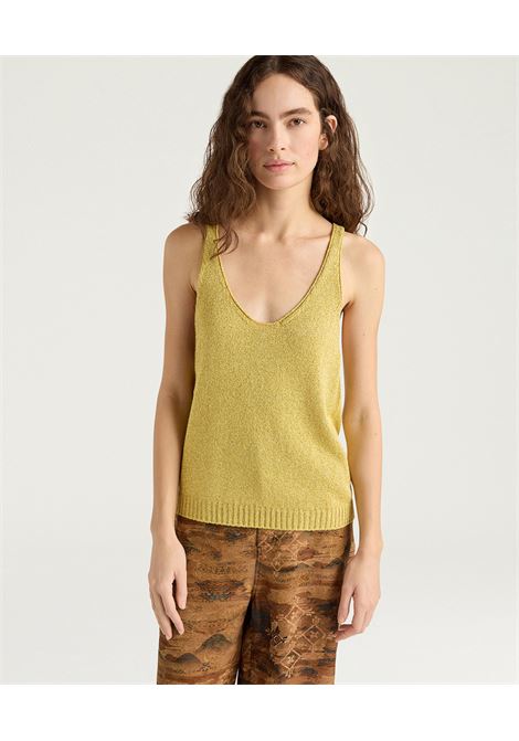 Momonì David Tank Top in Smooth Knit Tape Yarn Lurex - Flat Stitch MOMONI |  | MOKN0050259