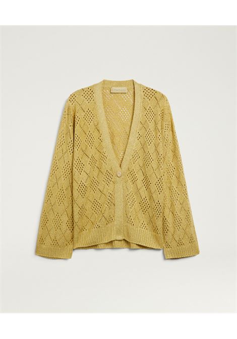 Momonì Lupinos Cardigan in Openwork Knit Lurex - Smooth Diamond Pattern MOMONI |  | MOKN0070259