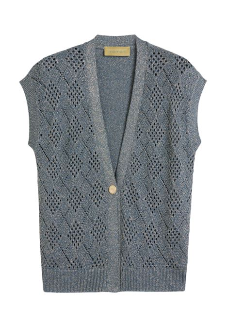 Gilet Pedro in Maglia Traforata Lurex Carta da Zucchero MOMONI | Maglieria | MOKN0230861