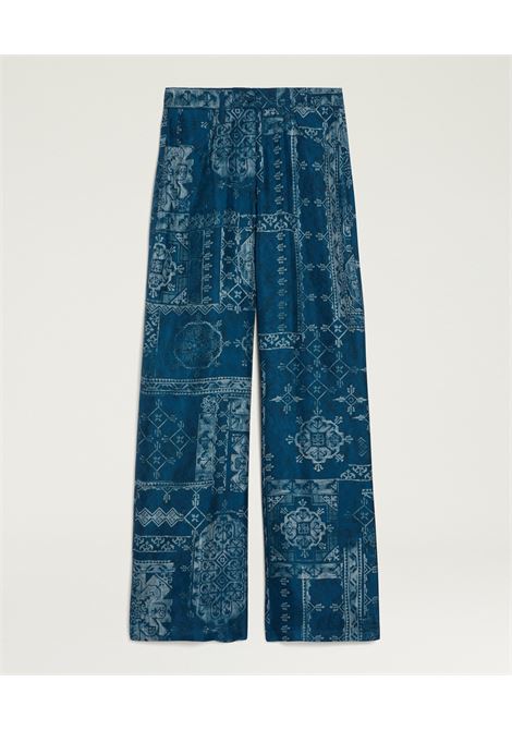 Pantaloni Momonì Ortiz 5 Tasche in Twill di Seta Stampato - Gamba Dritta MOMONI | Pantaloni | MOPA0018885