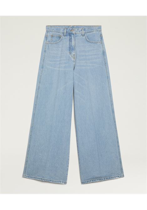 Pantaloni Flare Momonì Manuel in Denim 12oz - Lavaggio Chiaro MOMONI | Pantaloni | MOPA0100871