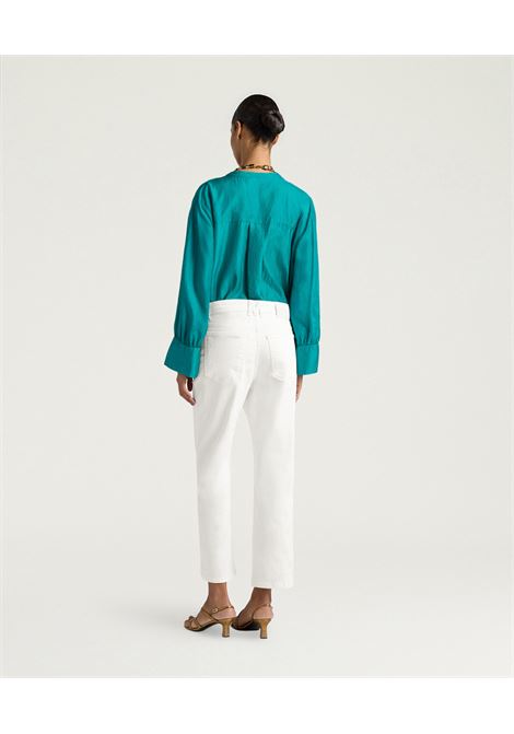 Pantaloni a Sigaretta Momonì Aidan in Denim Stretch - Bianco MOMONI | Pantaloni | MOPA0180016