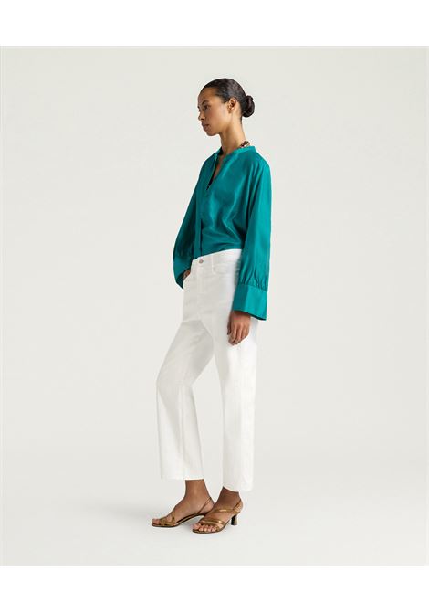 Pantaloni a Sigaretta Momonì Aidan in Denim Stretch - Bianco MOMONI | Pantaloni | MOPA0180016