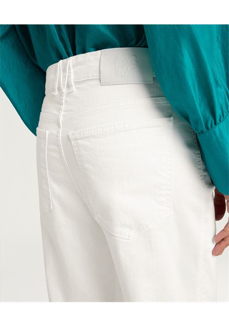Pantaloni a Sigaretta Momonì Aidan in Denim Stretch - Bianco MOMONI | Pantaloni | MOPA0180016