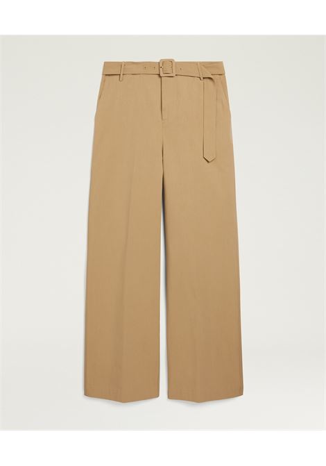 Pantaloni a Gamba Dritta Momonì Navajo in Gabardina - Nocciola MOMONI | Pantaloni | MOPA0200664