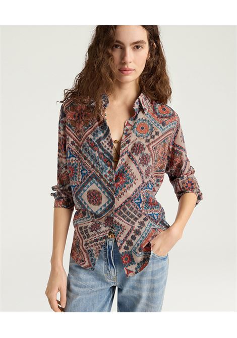 Camicia Momonì Meudon in Crepe de Chine di Seta Stampata - Fit Comfort MOMONI | CAMICIE | MOSH0044440