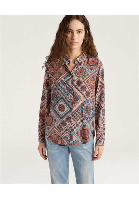 Camicia Momonì Meudon in Crepe de Chine di Seta Stampata - Fit Comfort MOMONI | CAMICIE | MOSH0044440
