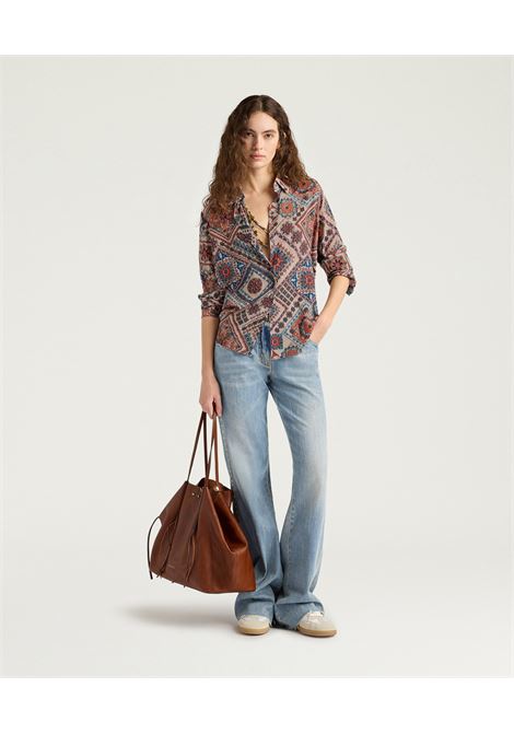 Camicia Momonì Meudon in Crepe de Chine di Seta Stampata - Fit Comfort MOMONI | CAMICIE | MOSH0044440