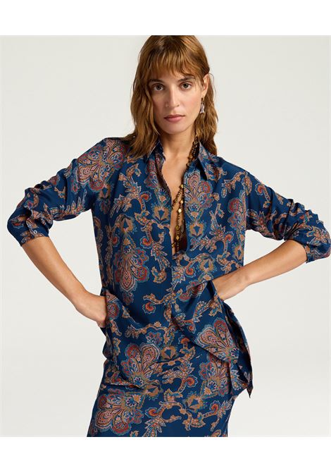 Momonì Meudon Shirt in Printed Silk Crepe de Chine - Comfort Fit MOMONI |  | MOSH0048002