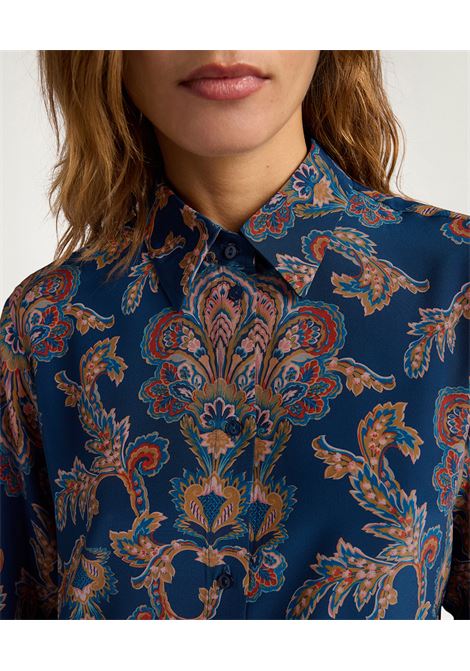 Momonì Meudon Shirt in Printed Silk Crepe de Chine - Comfort Fit MOMONI |  | MOSH0048002