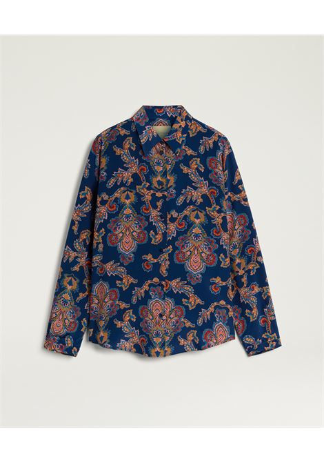Momonì Meudon Shirt in Printed Silk Crepe de Chine - Comfort Fit MOMONI |  | MOSH0048002