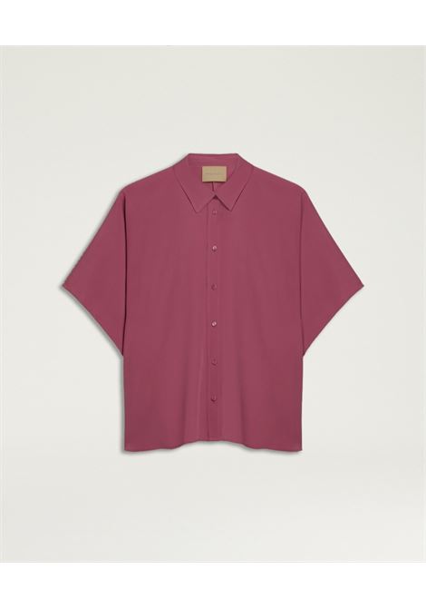 Camicia Momonì Brooklyn Boxy in Crepe Acetato Seta - Maniche Kimono MOMONI | CAMICIE | MOSH0060384