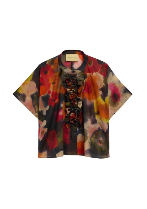 Camicia Oversize Momonì Berenice in Voile di Cotone - Multicolor Army MOMONI | CAMICIE | MOSH0077480