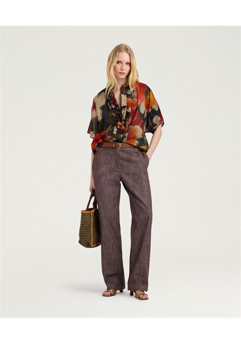 Camicia Oversize Momonì Berenice in Voile di Cotone - Multicolor Army MOMONI | CAMICIE | MOSH0077480