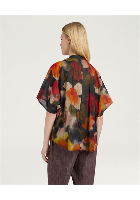 Camicia Oversize Momonì Berenice in Voile di Cotone - Multicolor Army MOMONI | CAMICIE | MOSH0077480