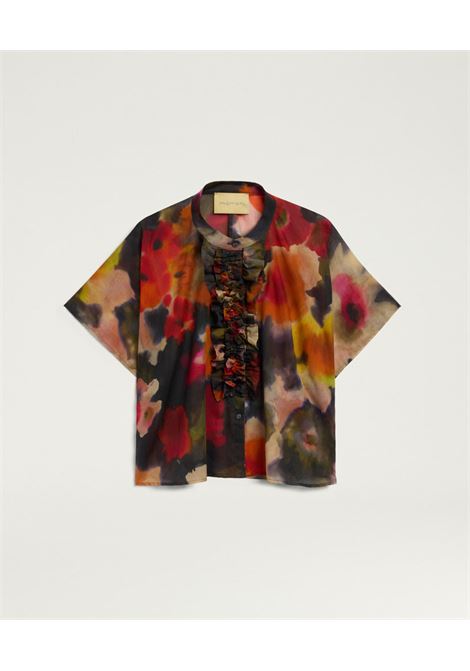 Camicia Oversize Momonì Berenice in Voile di Cotone - Multicolor Army MOMONI | CAMICIE | MOSH0077480