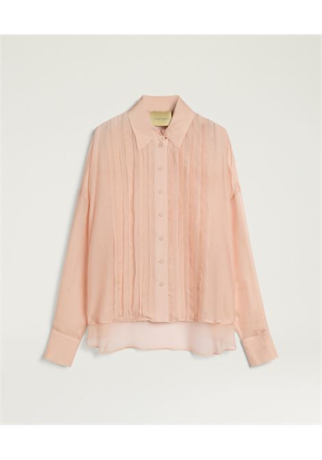 Camicia Momonì Lucia Over in Chiffon con Plastron Jabot - Collo a Vela MOMONI | CAMICIE | MOSH0160400