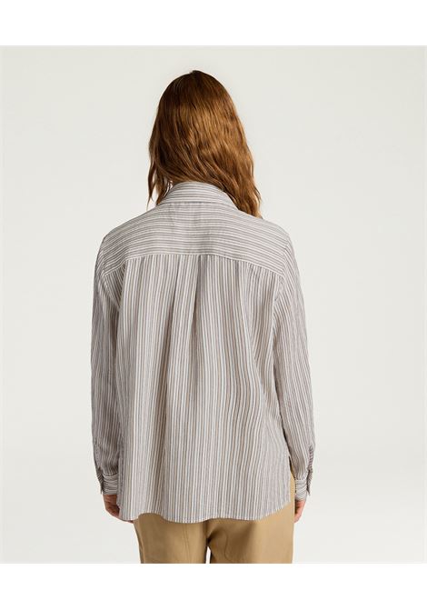 Momonì Lopez Shirt in Ribbed Viscose Silk - Jabot and Menswear Style MOMONI |  | MOSH0171226