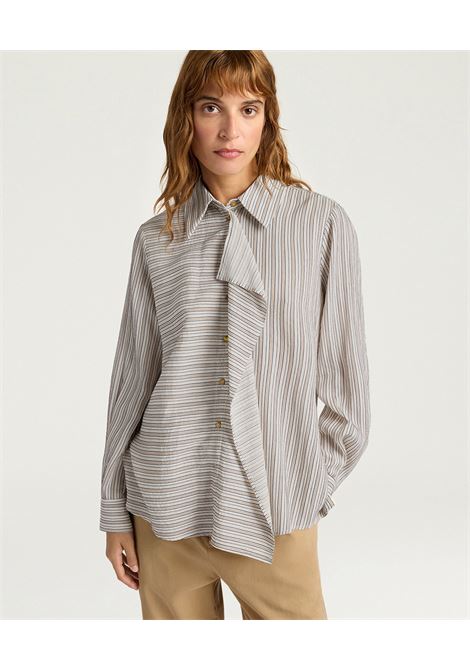 Momonì Lopez Shirt in Ribbed Viscose Silk - Jabot and Menswear Style MOMONI |  | MOSH0171226