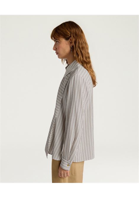 Momonì Lopez Shirt in Ribbed Viscose Silk - Jabot and Menswear Style MOMONI |  | MOSH0171226