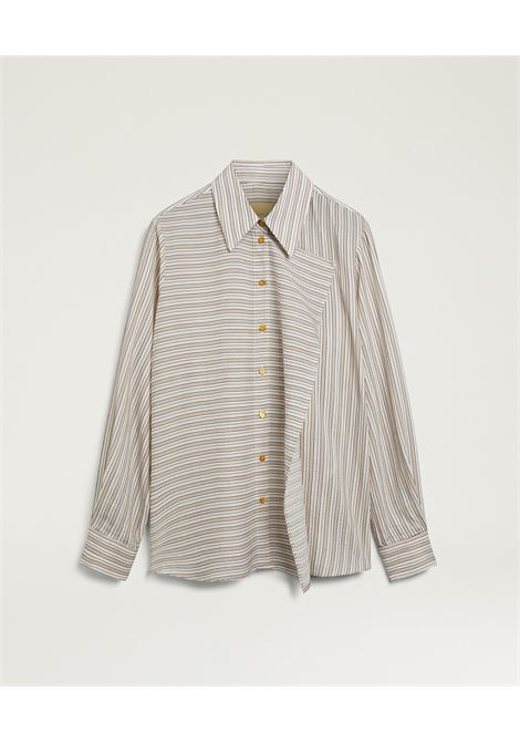 Momonì Lopez Shirt in Ribbed Viscose Silk - Jabot and Menswear Style MOMONI |  | MOSH0171226