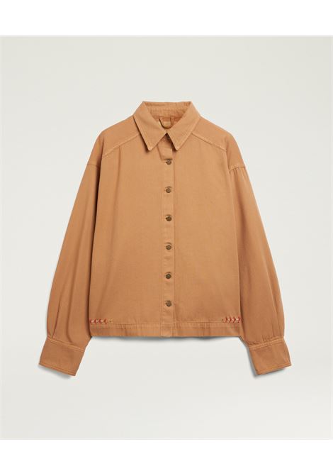 Camicia Overshirt Momonì Atohi in Canvas Ricamato - Fard MOMONI | CAMICIE | MOSH0200401