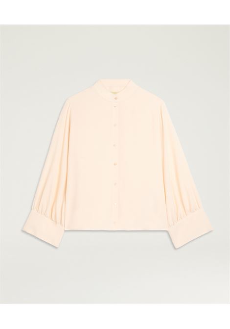 Momonì Franklin Boxy Shirt in Acetate Silk - Gathered Sleeves and Stand Collar MOMONI |  | MOSH0400040