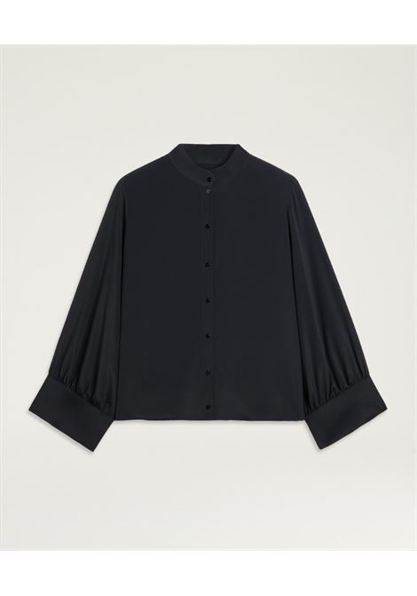 Camicia Momonì Franklin Boxy in Acetato Seta - Maniche Arricciate e Collo Alto MOMONI | CAMICIE | MOSH0400990