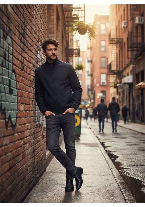 Montecore Men's Stretch Technical Fabric Jacket in Black MONTECORE |  | S10MUC782A-18599