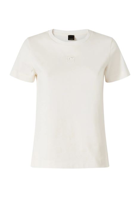 Pinko Love Birds logo embroidered pure cotton t-shirt PINKO |  | 100355-A339Z05