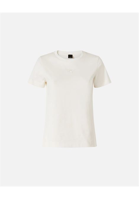 Pinko Love Birds logo embroidered pure cotton t-shirt PINKO |  | 100355-A339Z05