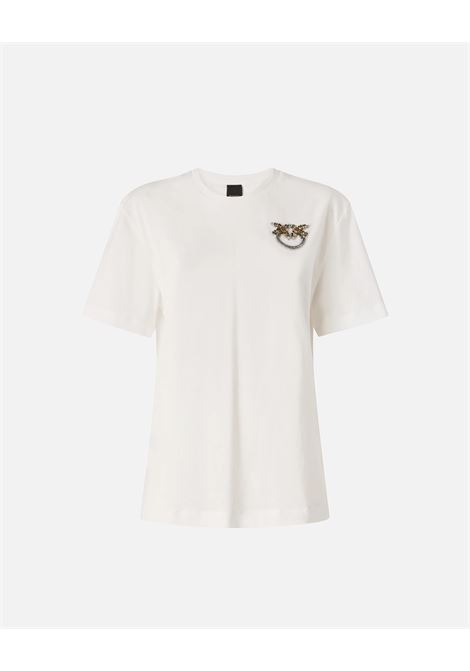 Pinko cotton T-shirt with Love Birds jewel application PINKO |  | 105526-A33FZ05