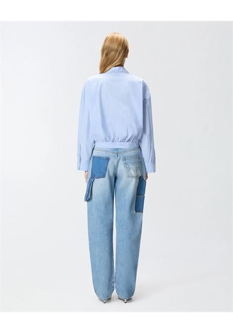 Camicia Pinko cropped a righe con colletto gioiello PINKO | CAMICIE | 106277-A32RZE5