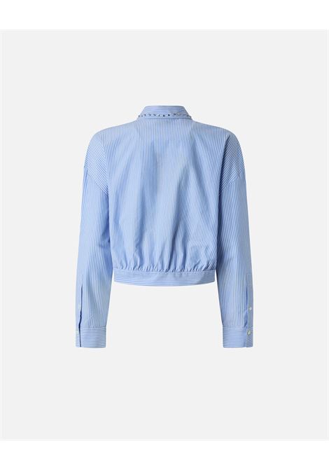 Camicia Pinko cropped a righe con colletto gioiello PINKO | CAMICIE | 106277-A32RZE5