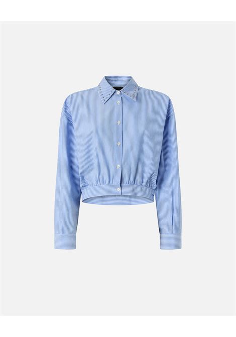 Camicia Pinko cropped a righe con colletto gioiello PINKO | CAMICIE | 106277-A32RZE5
