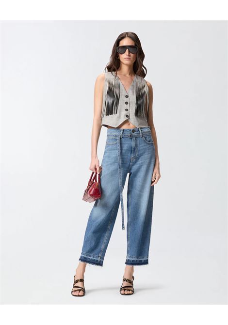 Pinko Estelle Belt Egg balloon jeans with worn effect PINKO |  | 106396-A33WPJD