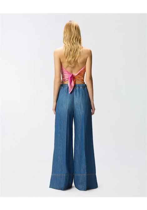Pinko wide-leg linen-blend denim trousers PINKO |  | 106398-A33JPJD
