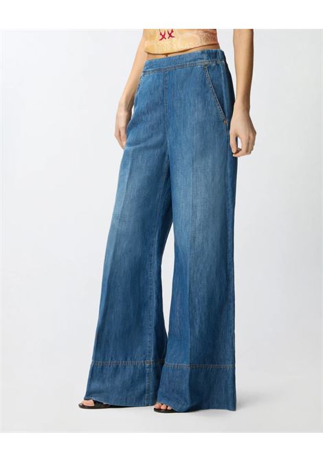 Pinko wide-leg linen-blend denim trousers PINKO |  | 106398-A33JPJD