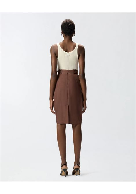 Gonna Pinko Edwena longuette aderente con cintura in tessuto panama PINKO | Gonna | 106449-A2W6L78