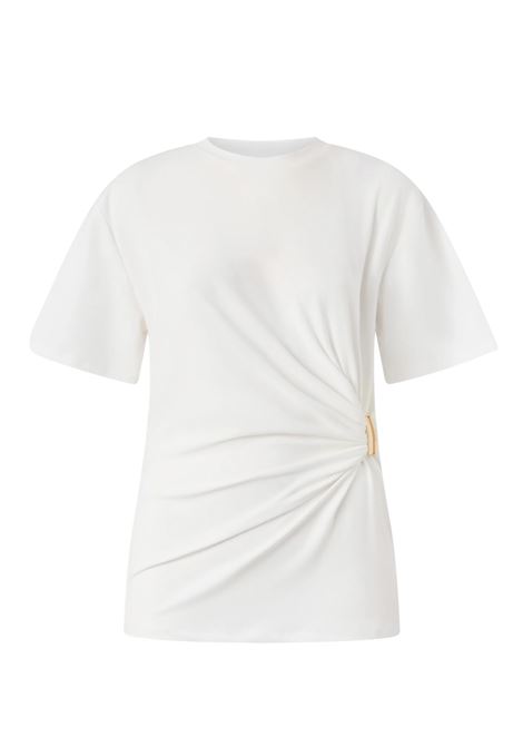 Pinko draped Supima cotton t-shirt with gold detail PINKO |  | 106455-A35DZ05