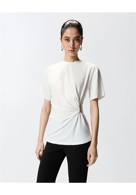 Pinko draped Supima cotton t-shirt with gold detail PINKO |  | 106455-A35DZ05