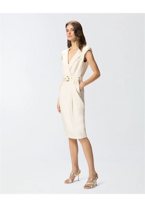 Pinko midi wrap dress with belt in panama-effect fabric PINKO |  | 106565-A2W6C00