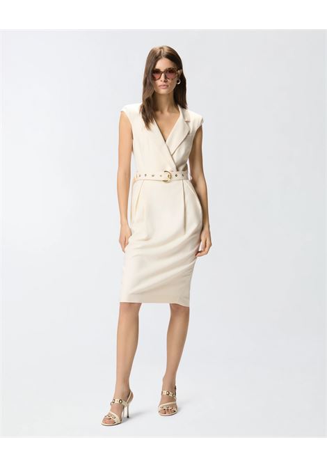Pinko midi wrap dress with belt in panama-effect fabric PINKO |  | 106565-A2W6C00