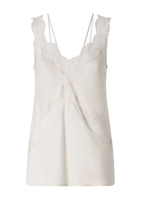 Pinko lingerie-style viscose twill top with lace inserts PINKO |  | 106623-A385P97
