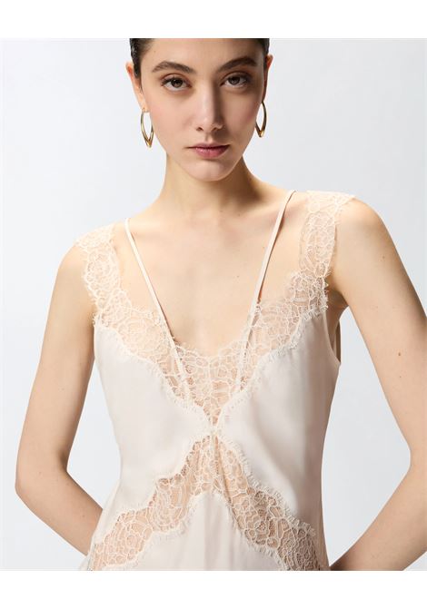 Pinko lingerie-style viscose twill top with lace inserts PINKO |  | 106623-A385P97