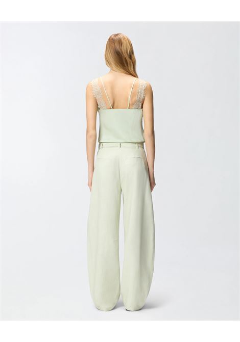 Pinko lingerie-style viscose twill top with lace inserts PINKO |  | 106623-A385S86