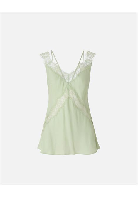 Pinko lingerie-style viscose twill top with lace inserts PINKO |  | 106623-A385S86