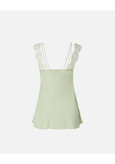 Pinko lingerie-style viscose twill top with lace inserts PINKO |  | 106623-A385S86