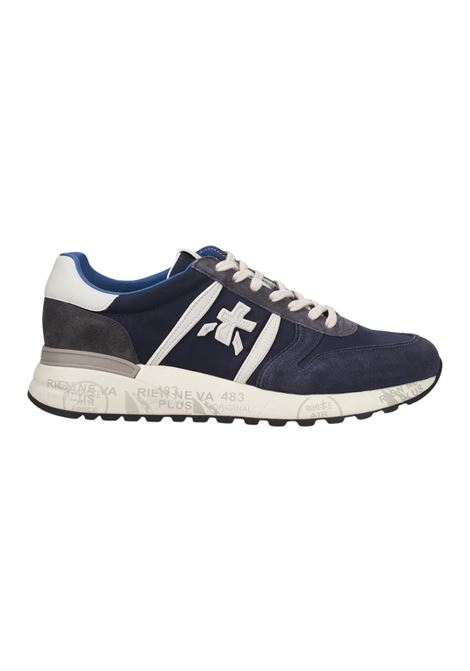 Premiata Lander 7204 mens sneakers in suede and nylon navy PREMIATA |  | LANDER VAR7204
